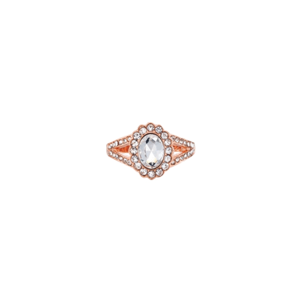 Sparkling Rosette Cocktail Ring Size 6